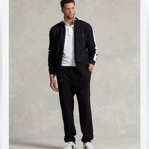 Polo Ralph Lauren NWT Double-Knit Mesh Track Jacket Full Zip Men’s Black